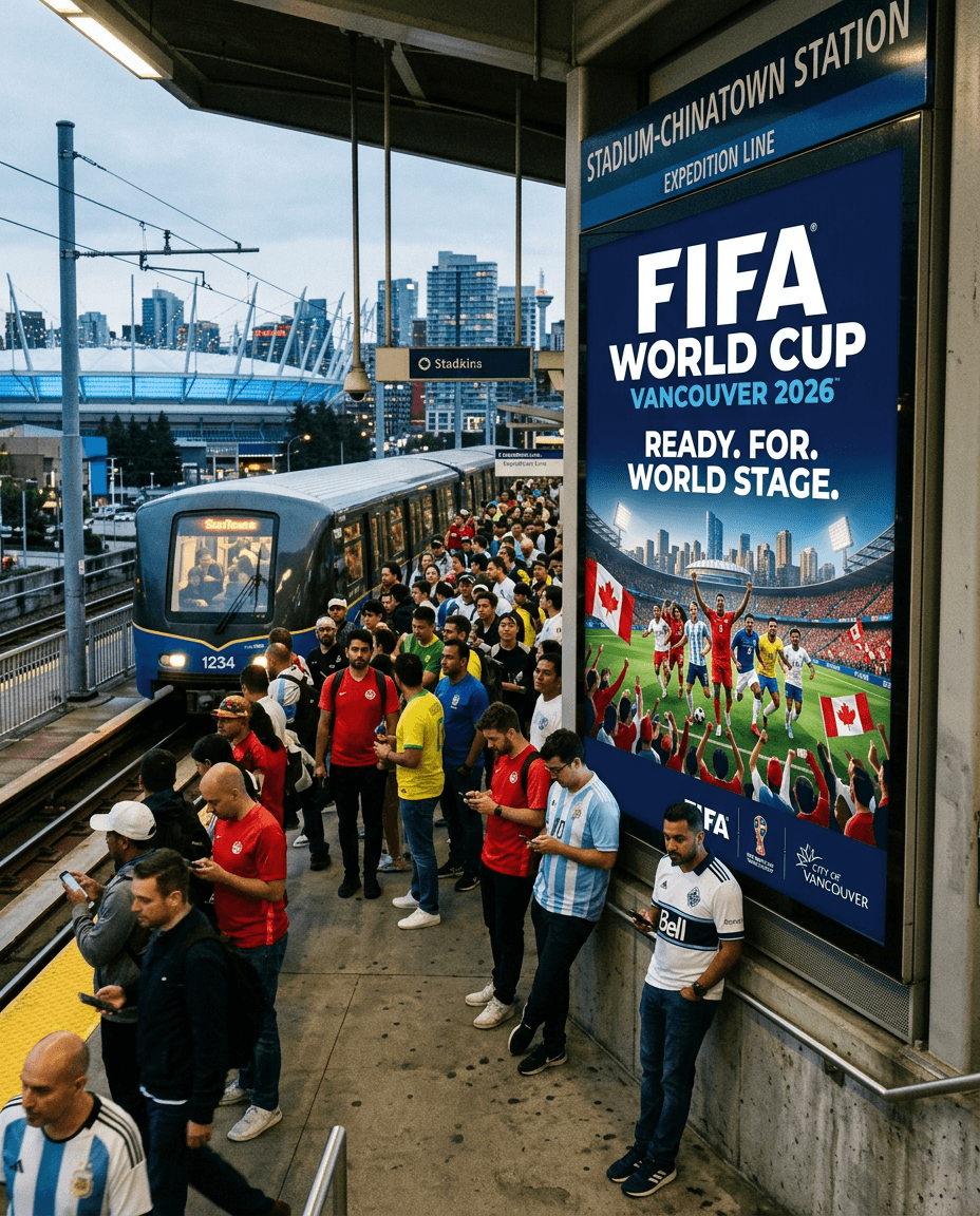 Transit station ad
